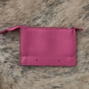 Trish McEvoy Small Panner Zipper Leather Pocket